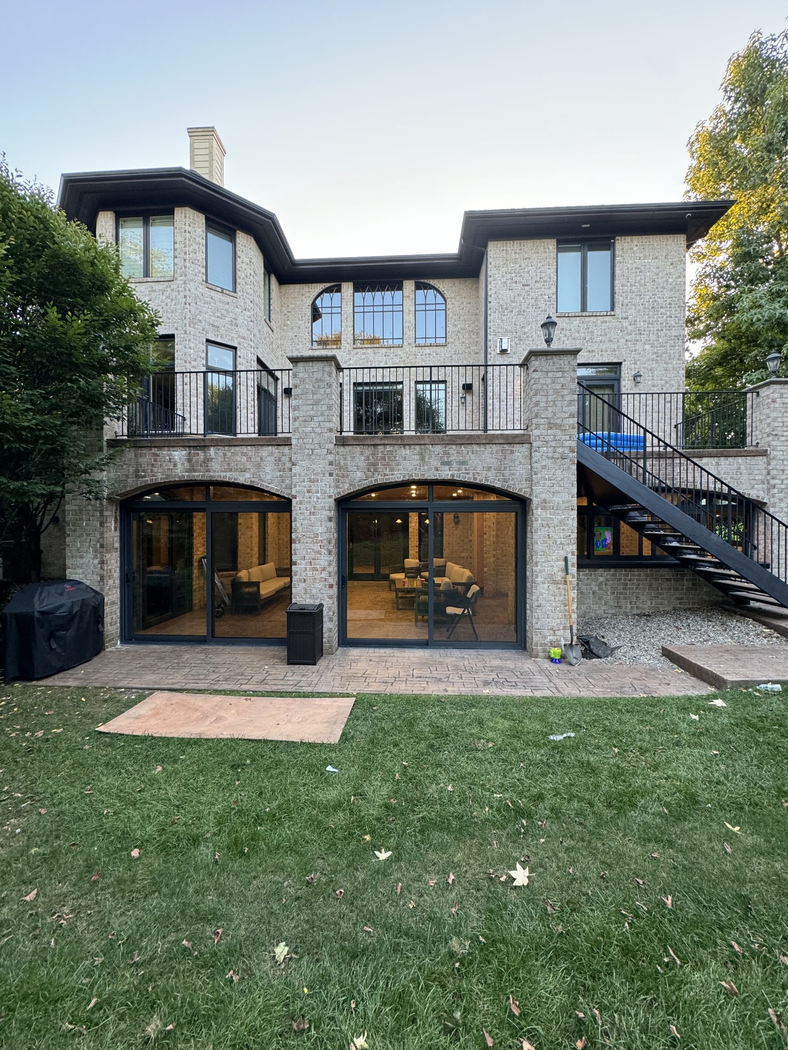 Contemporary luxury home with large glass windows